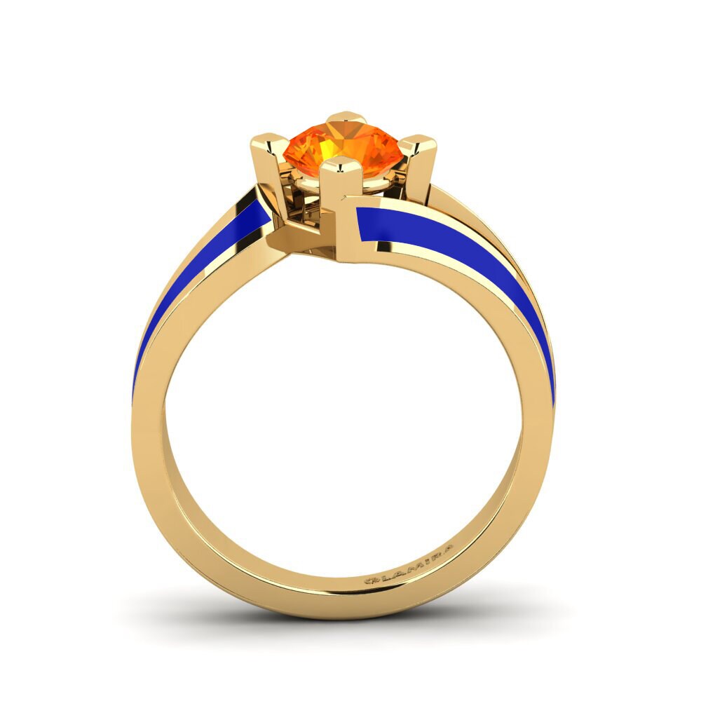Saphir orange Bague de fiançailles Legislatif