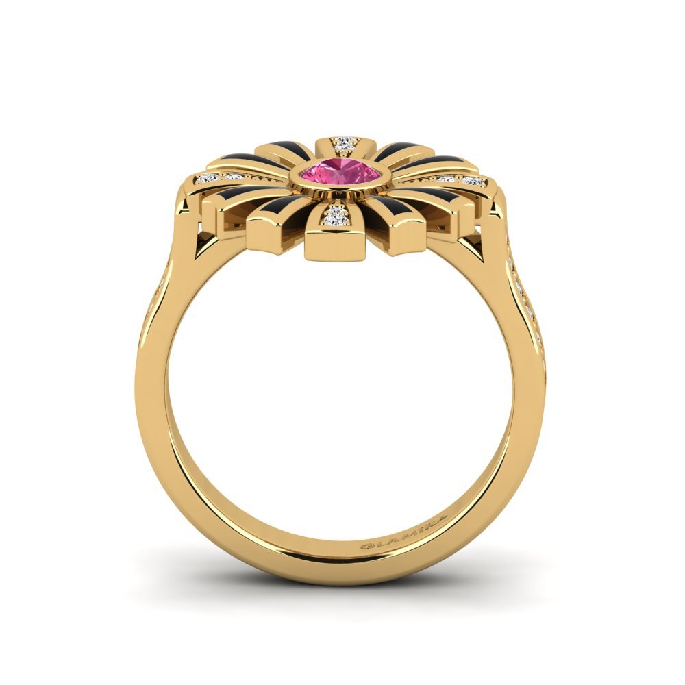 Rosa Turmalin Ring Legiste