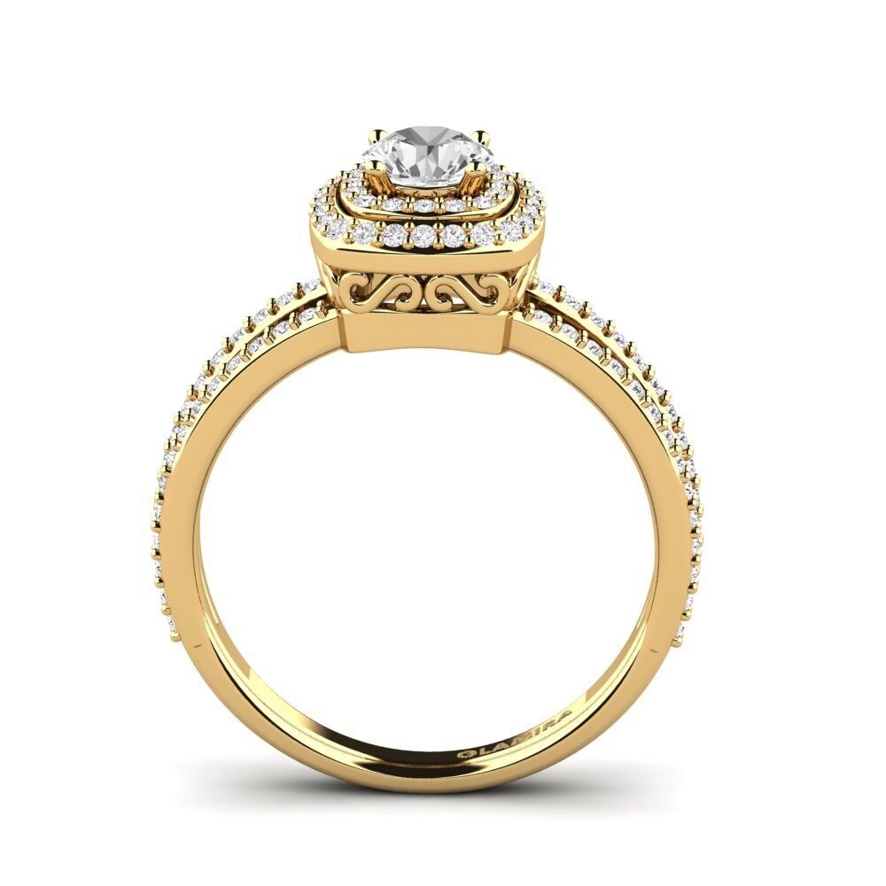 White sapphire Engagement Ring Leif