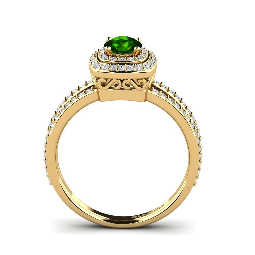 Green Tourmaline Engagement Ring Leif