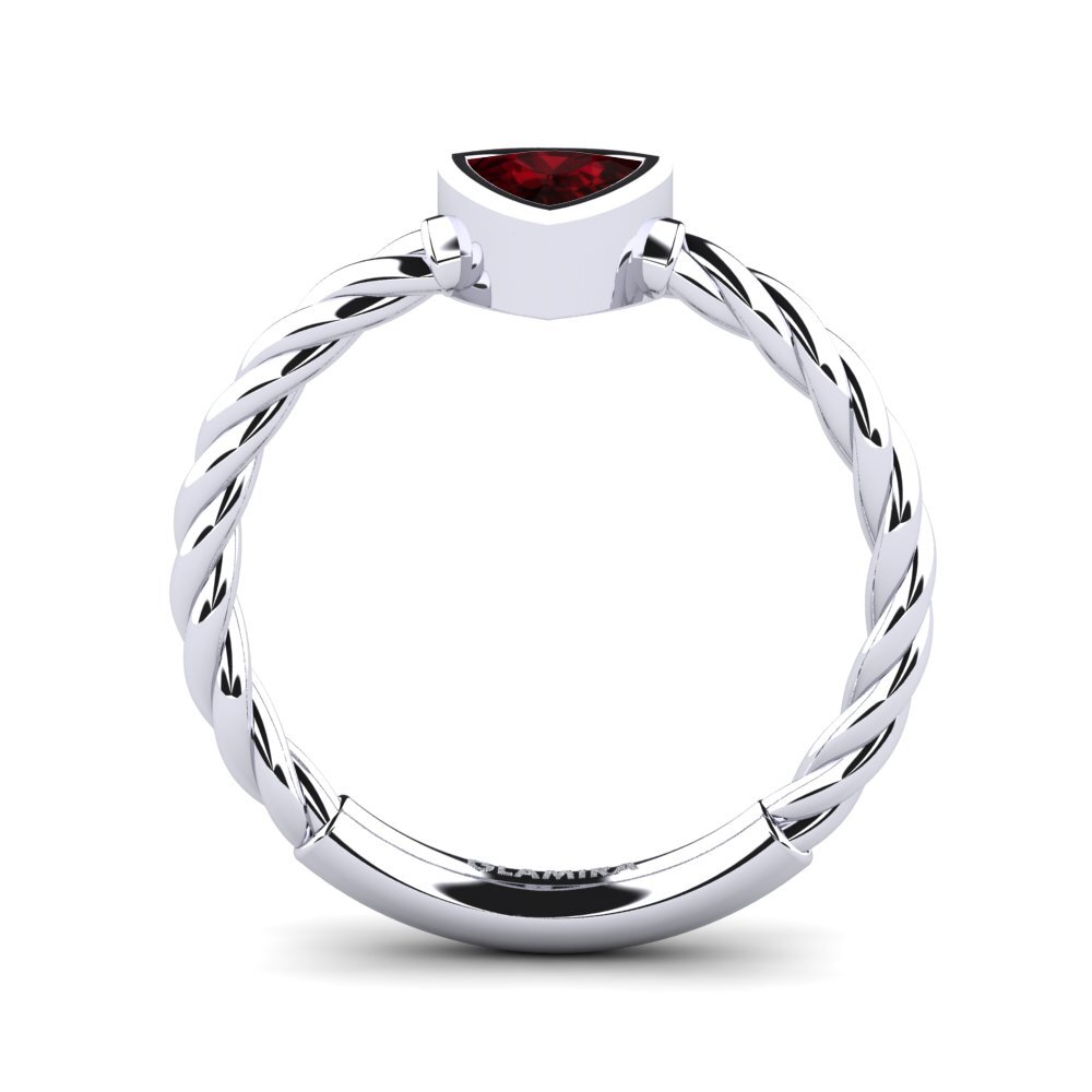 Trillion Garnet Engagement Ring Leigh