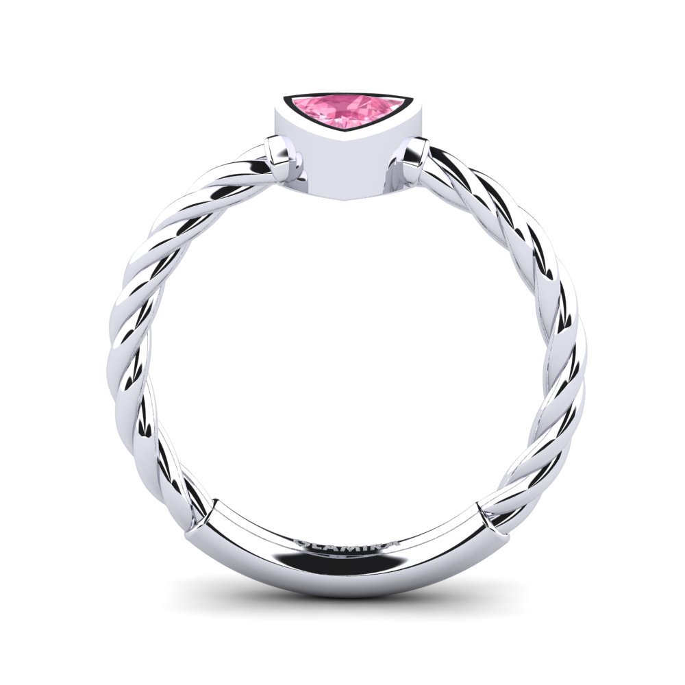 Trillion Pink Sapphire Engagement Ring Leigh
