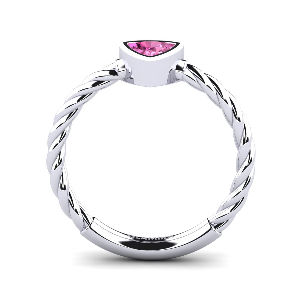 Trillion Pink Topaz Engagement Ring Leigh