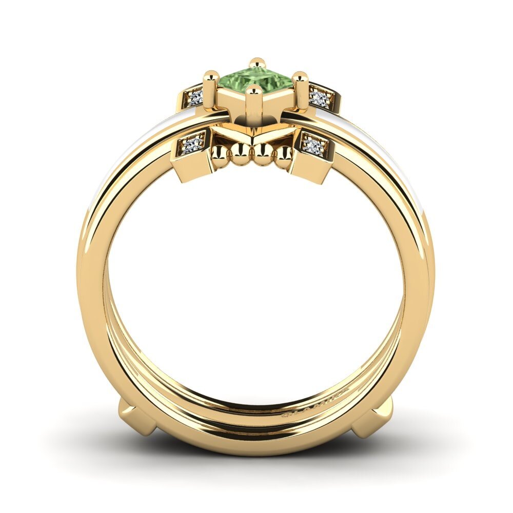 Zafiro Verde Anillo Lemealda SET