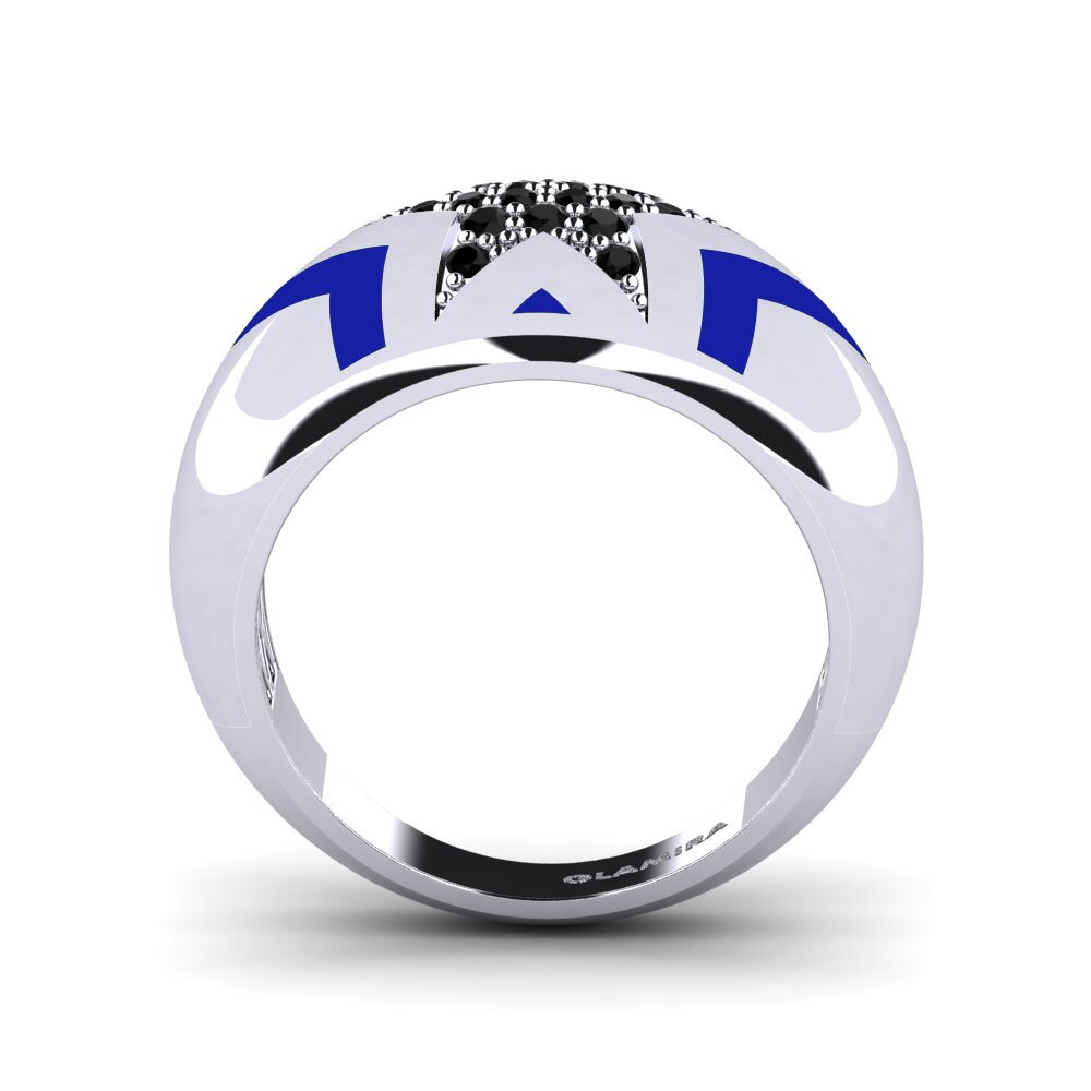 Schwarzer Saphir Pinker Ring Leocadia