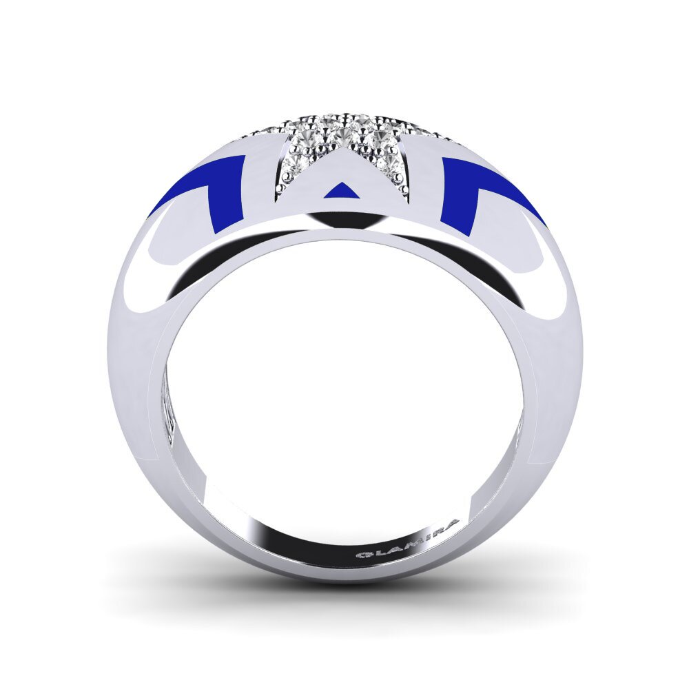 White sapphire Pinky Ring Leocadia