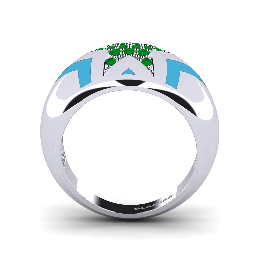 Emerald Pinky Ring Leocadia