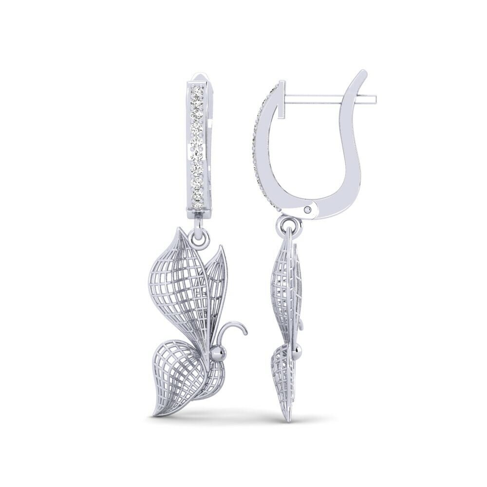 Moissanite Boucle d'oreille femme Lesha
