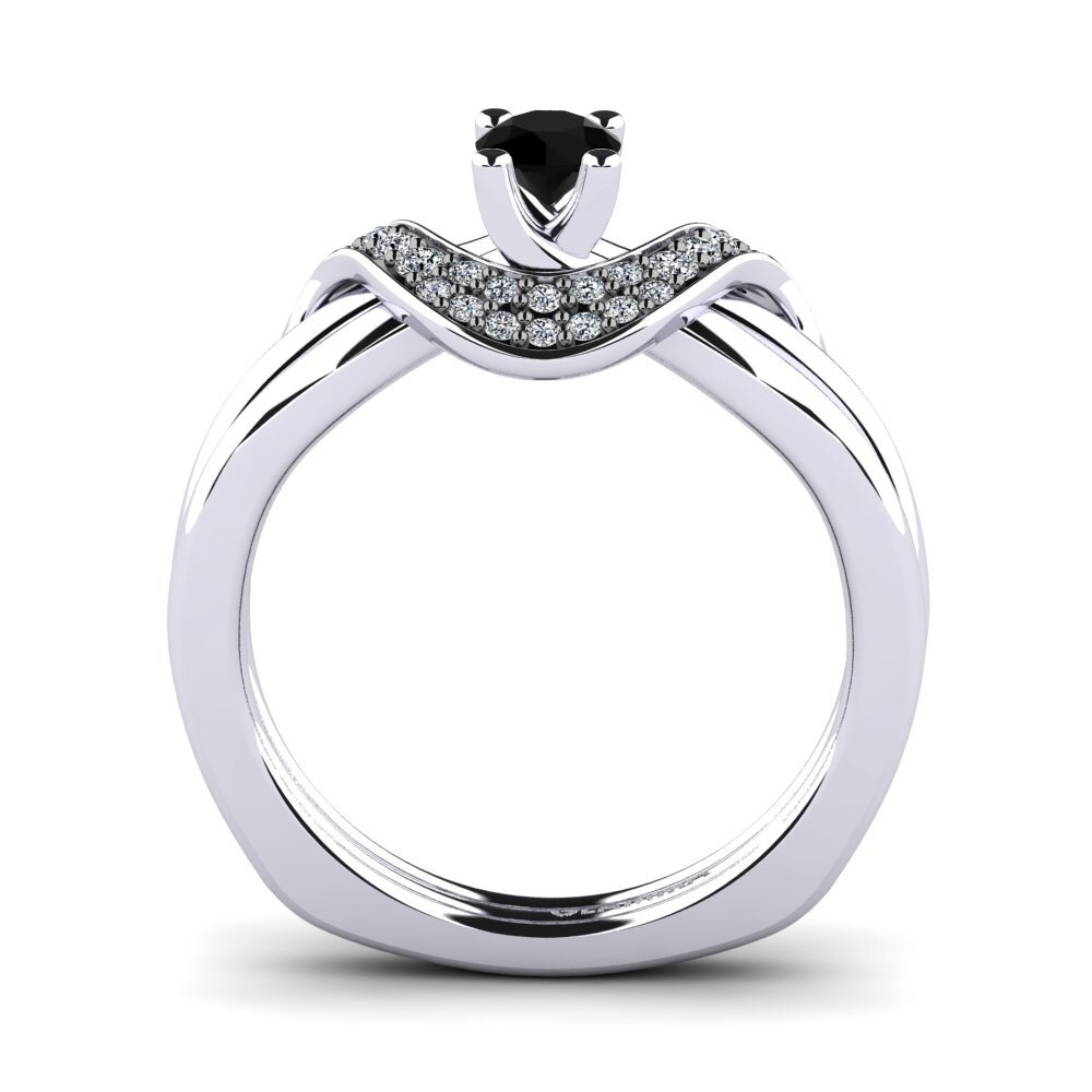 Black Diamond Engagement Ring Lesia 0.25 crt