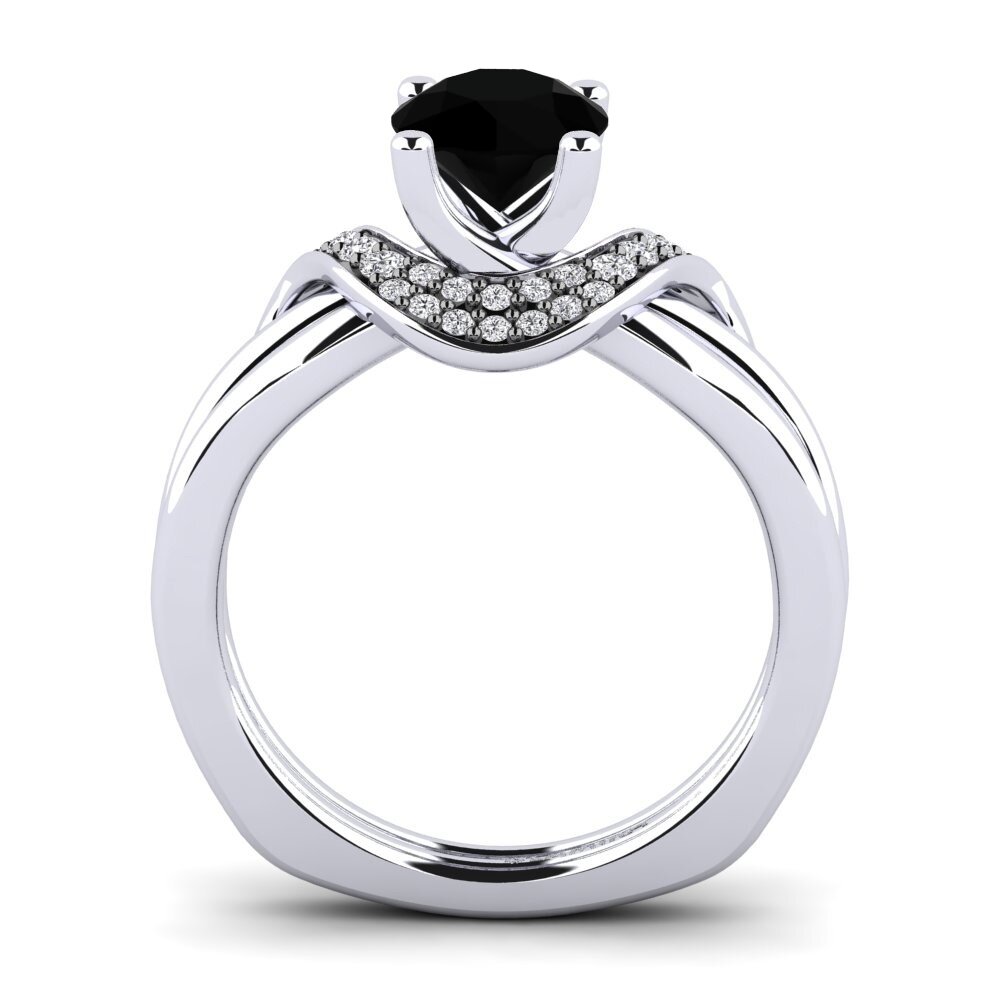 Black Diamond Engagement Ring Lesia 1.0 crt