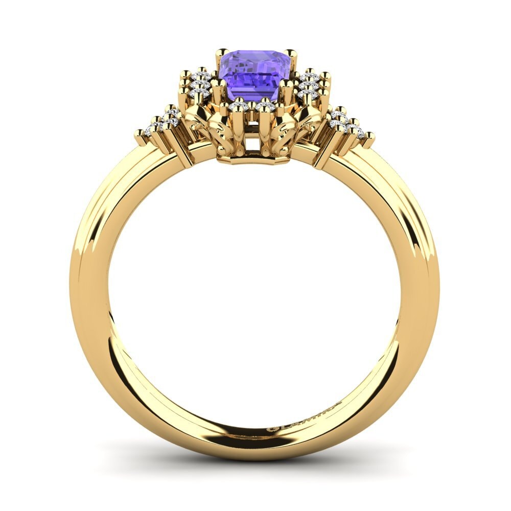 Tanzanite Engagement Ring Obtuse