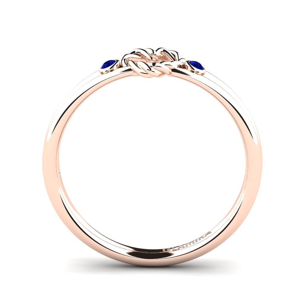 14ct Rose Gold Sapphire Ring Lilia