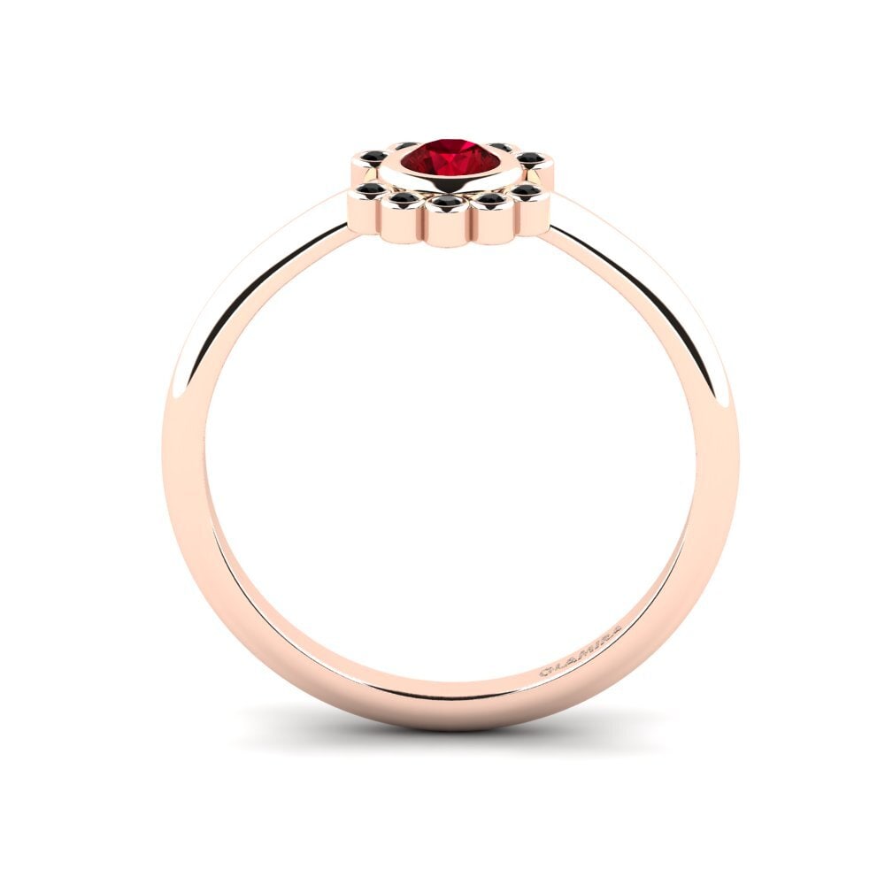 Red Zirconia Engagement Ring Liliar