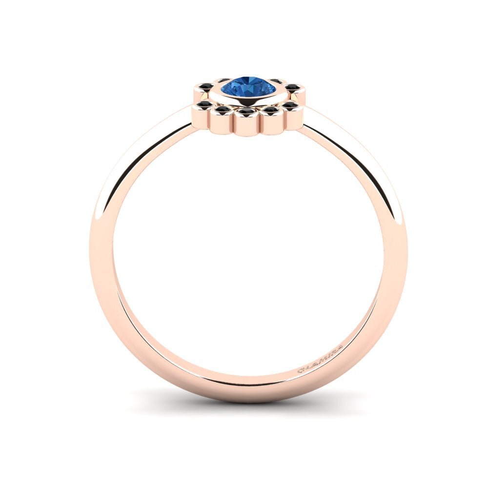 Dark Blue Zirconia Engagement Ring Liliar