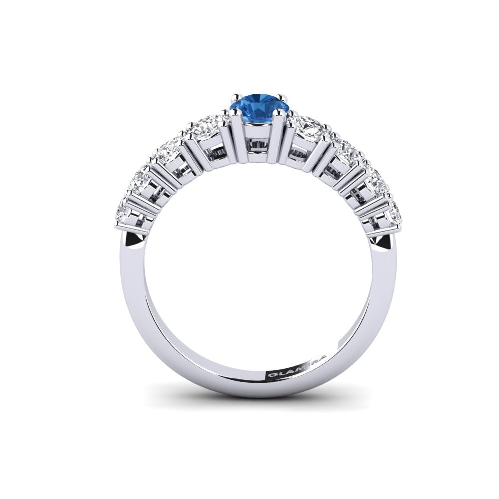 Circonita Azul Oscuro Anillo de compromiso Lilyanna