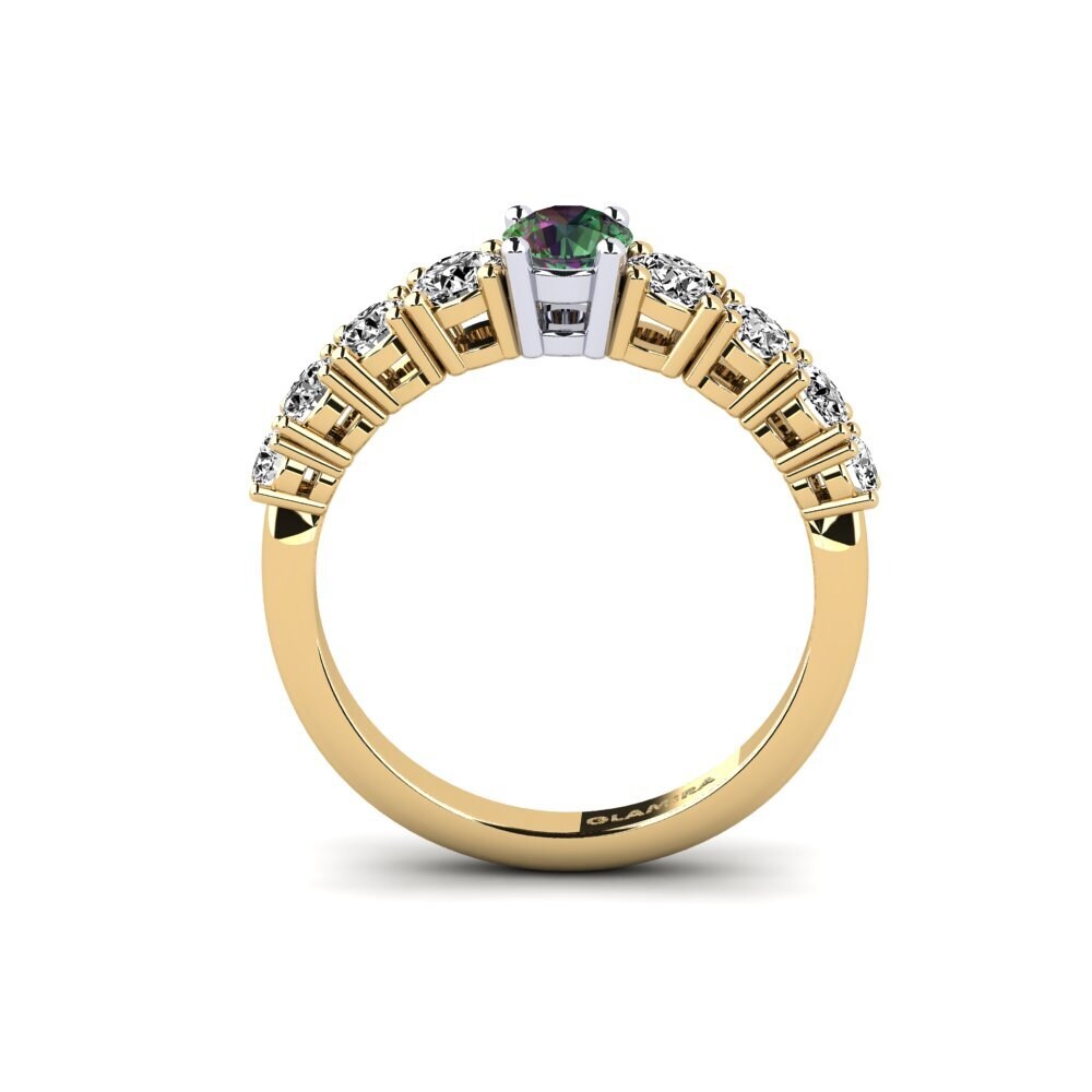 750 Gelb & Weißgold Mystic Topas Verlobungsring Lilyanna