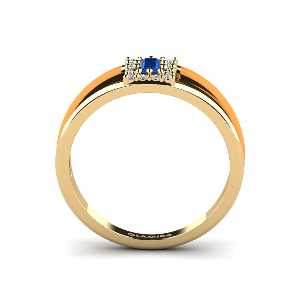 Dunkelblauer Zirkonia Ring Linksma