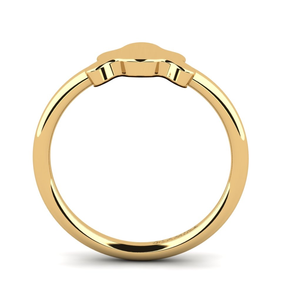 9k Oro Amarillo Anillo Lisimeya