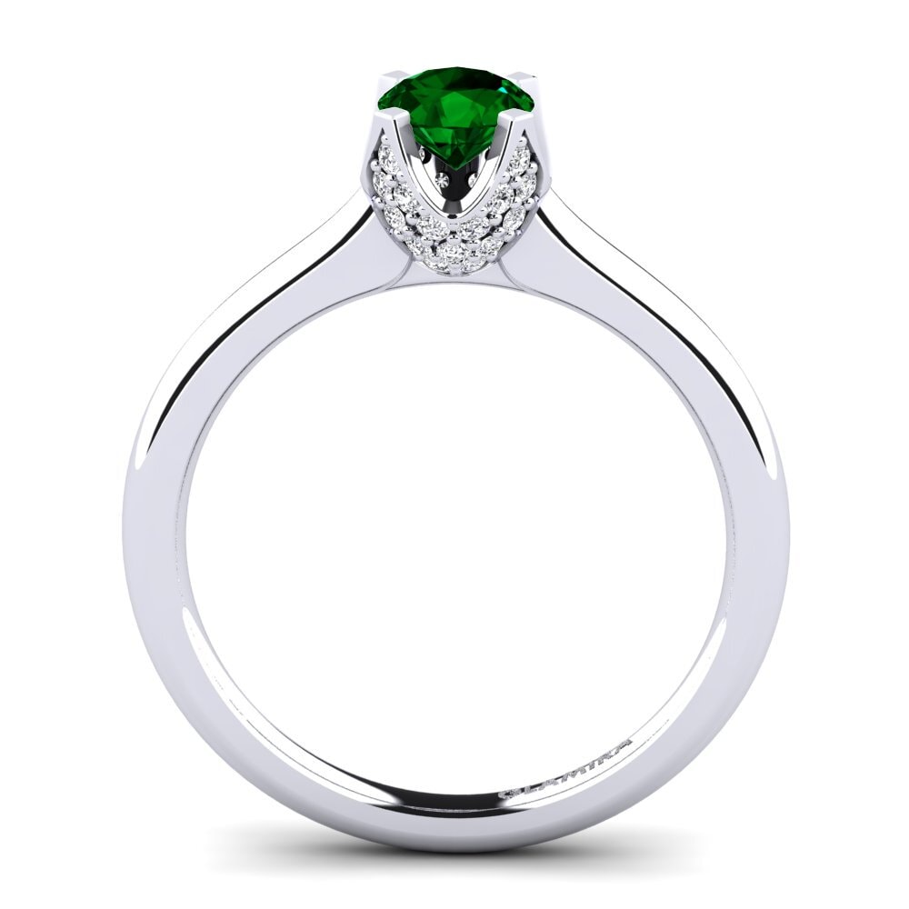 Green Zirconia Engagement Ring Litzy