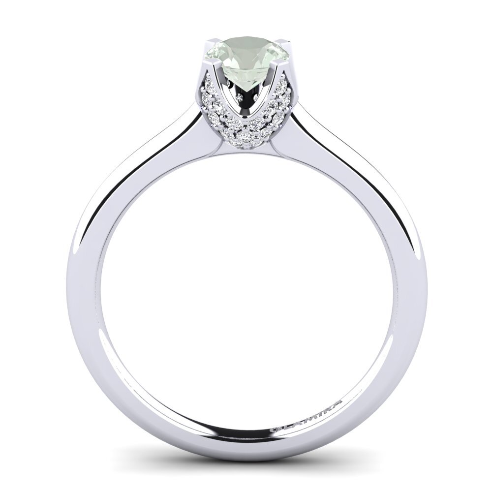 Green Amethyst Engagement Ring Litzy