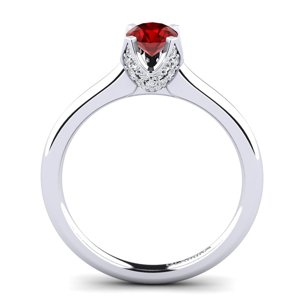 Ruby (Lab Created) Engagement Ring Litzy