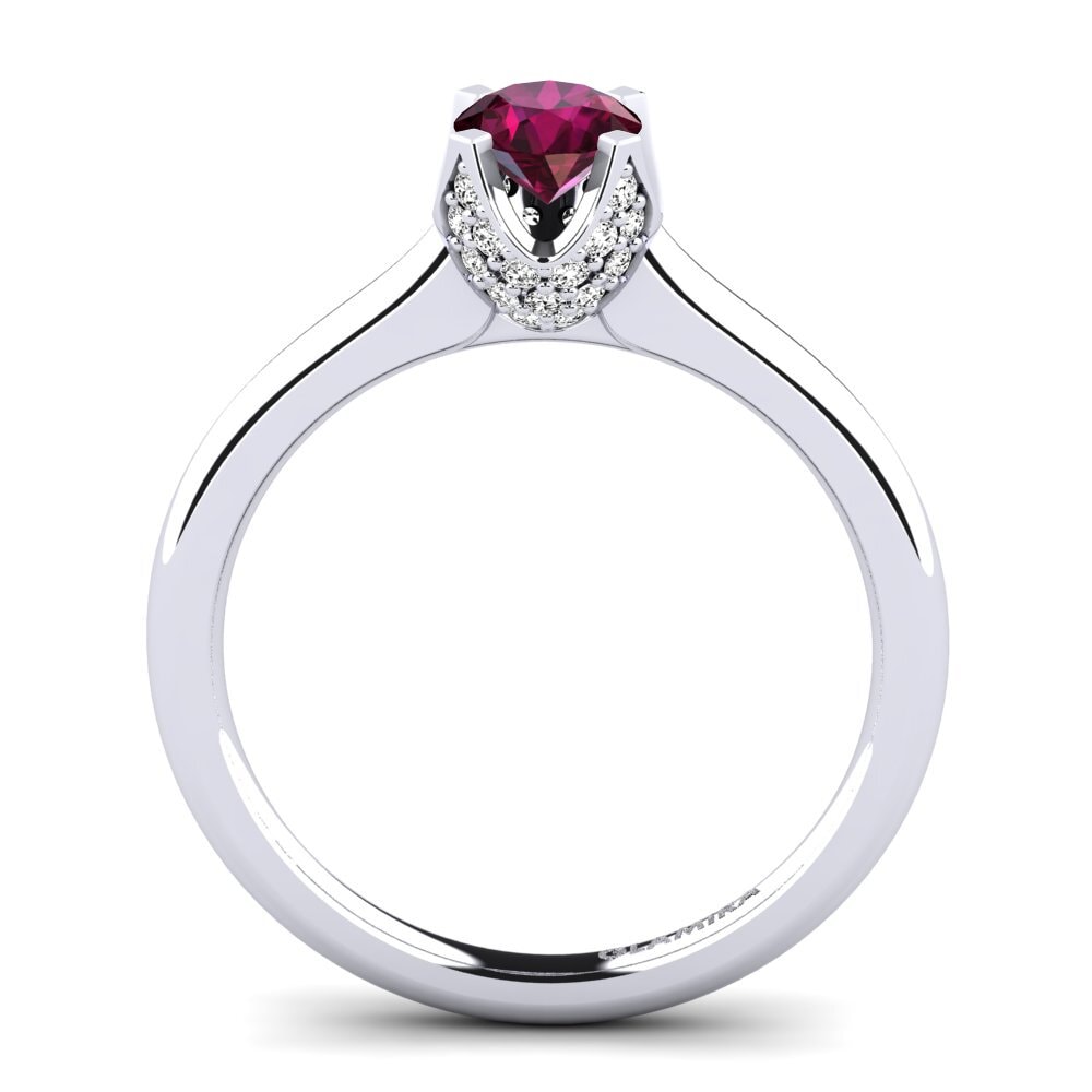 Granate Rhodolite Anillo de compromiso Litzy