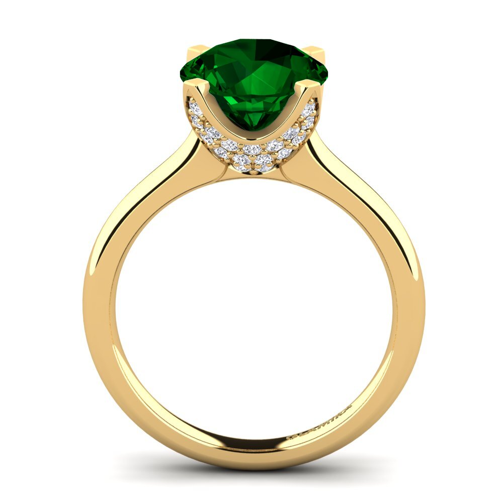 Green Zirconia Engagement Ring Litzy 3.0 crt