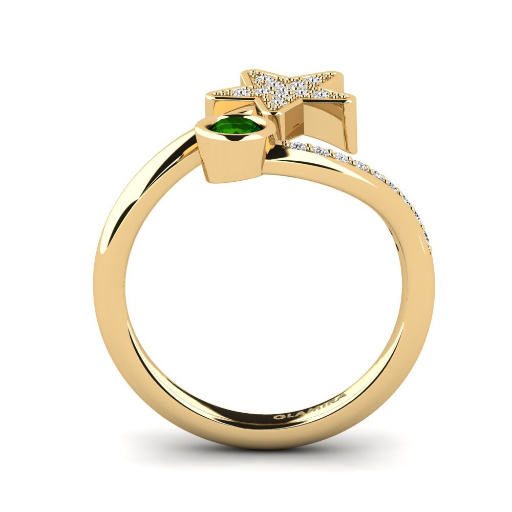 Turmalina verde Anillo Lodina