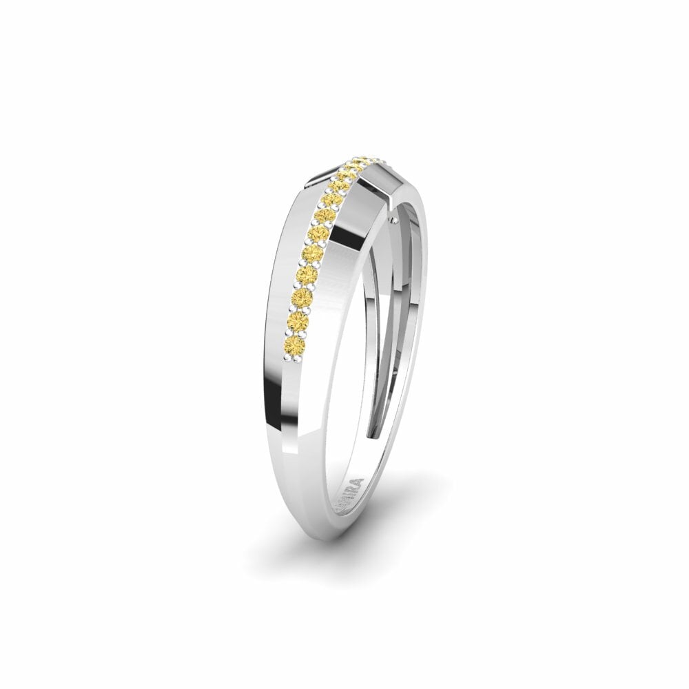 Anillo Boda Mujer Lodz Diamante Amarillo