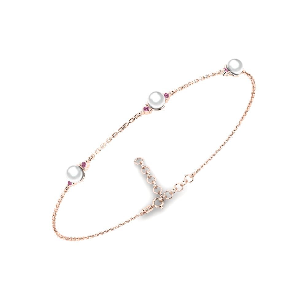 Rotgold 585 Rhodolit-Granat Damen armband Loirevalley