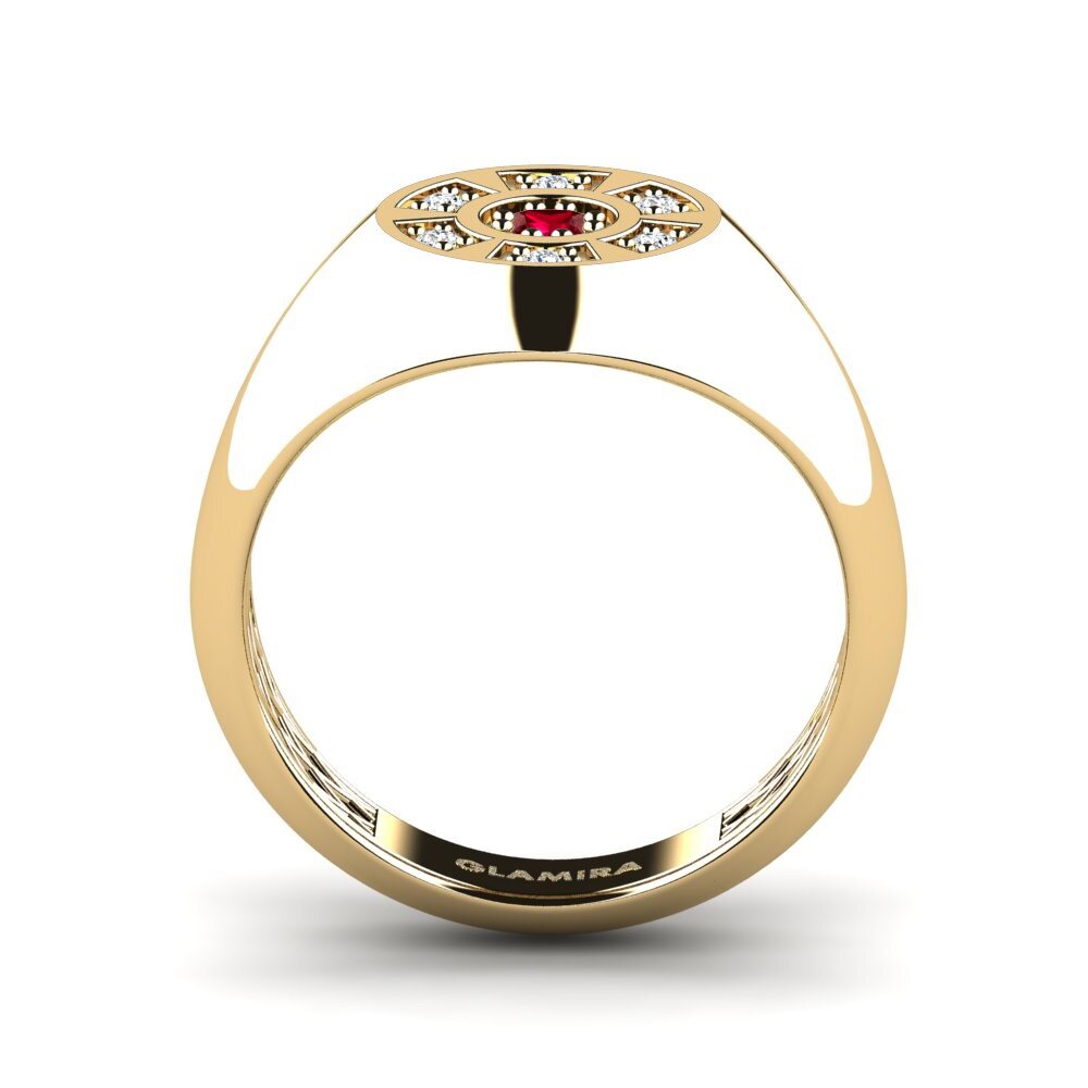 Red Zirconia Pinky Ring Loluto