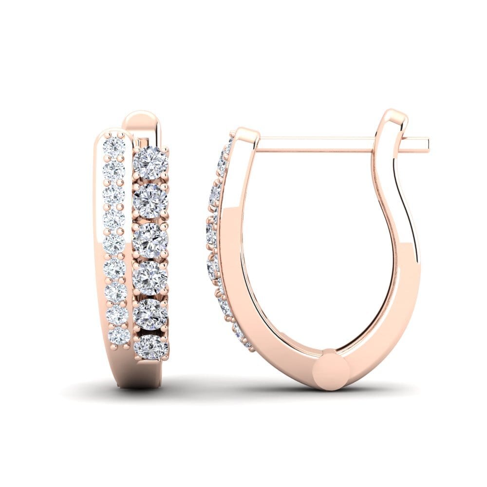 Compre London Compre Pendiente de mujer London en corte Redondo 0.36 Quilates 18k Oro ...