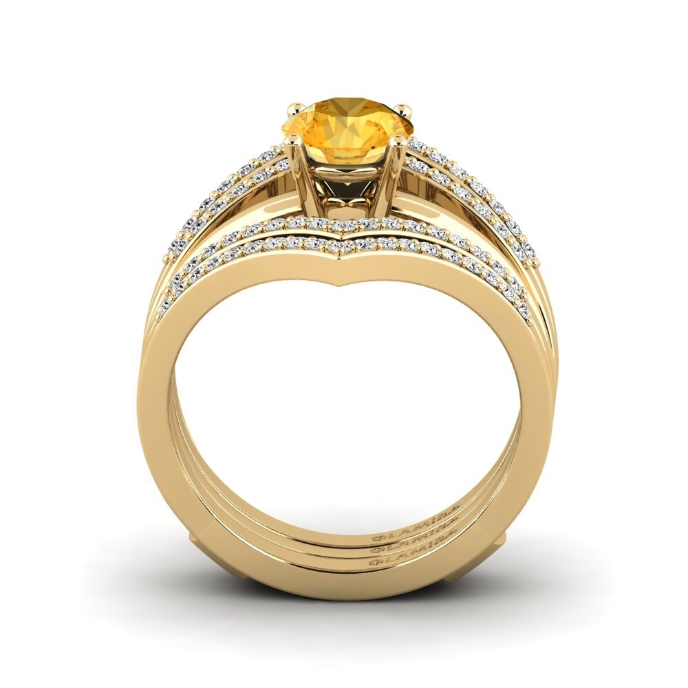 Citrine Ring Losten SET