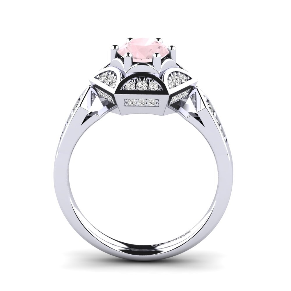 Cuarzo rosa Anillo de compromiso Loverna