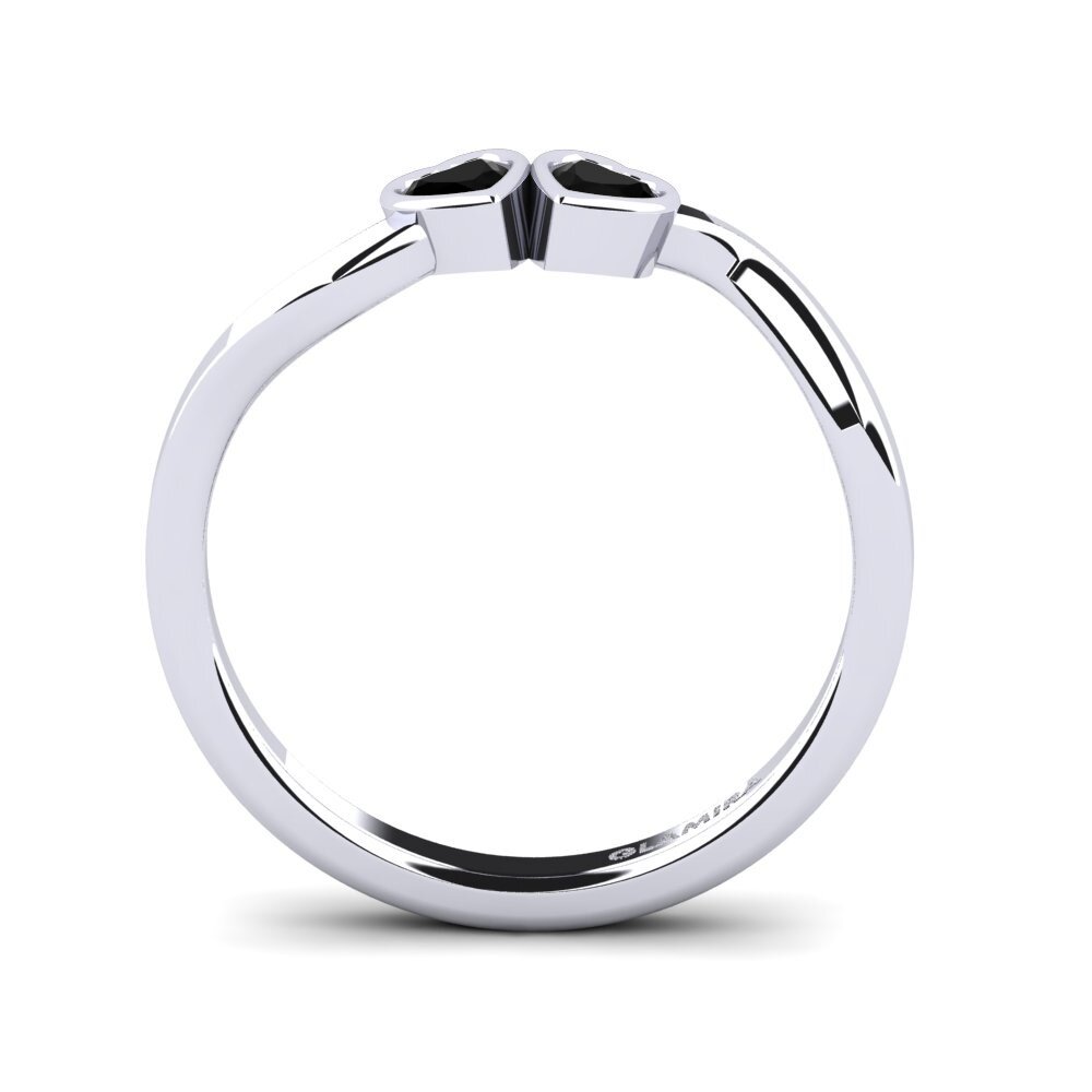 Diamante Negro Anel Empilhável Lovset