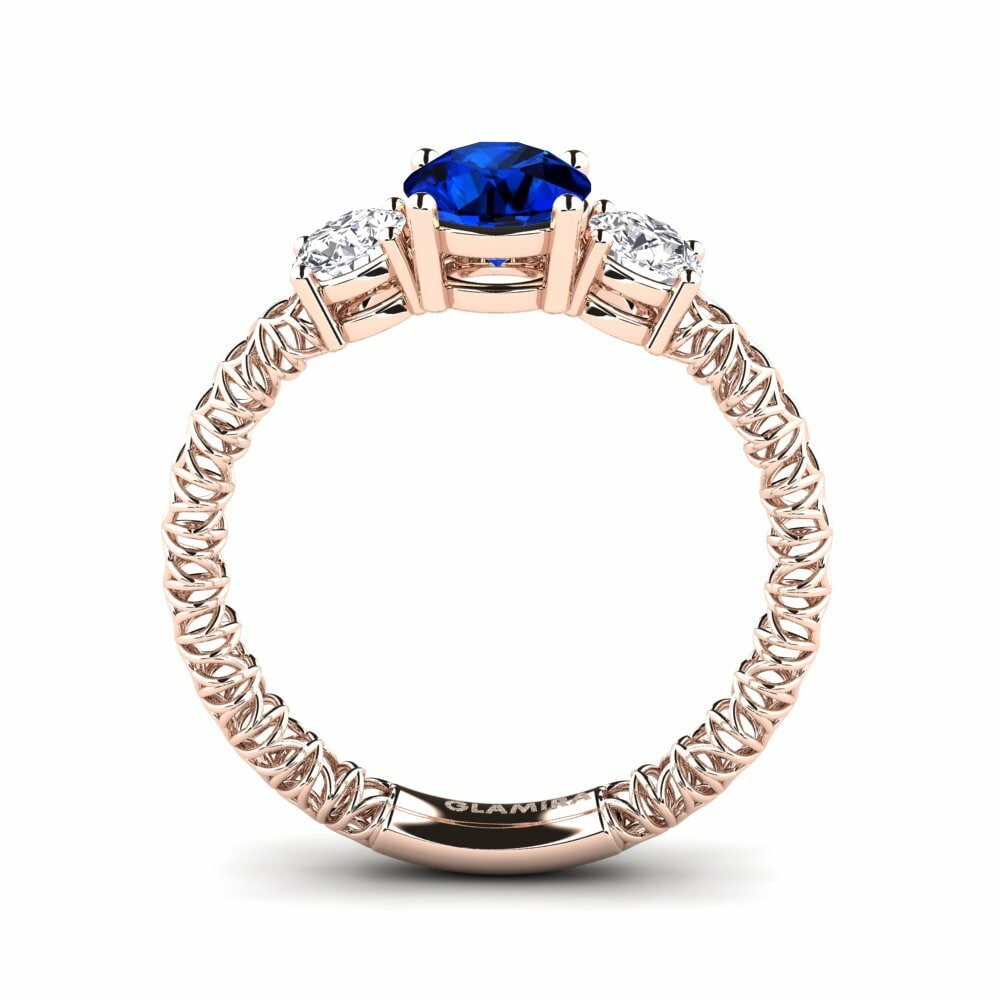 Sapphire (Lab Created) Engagement Ring Luann