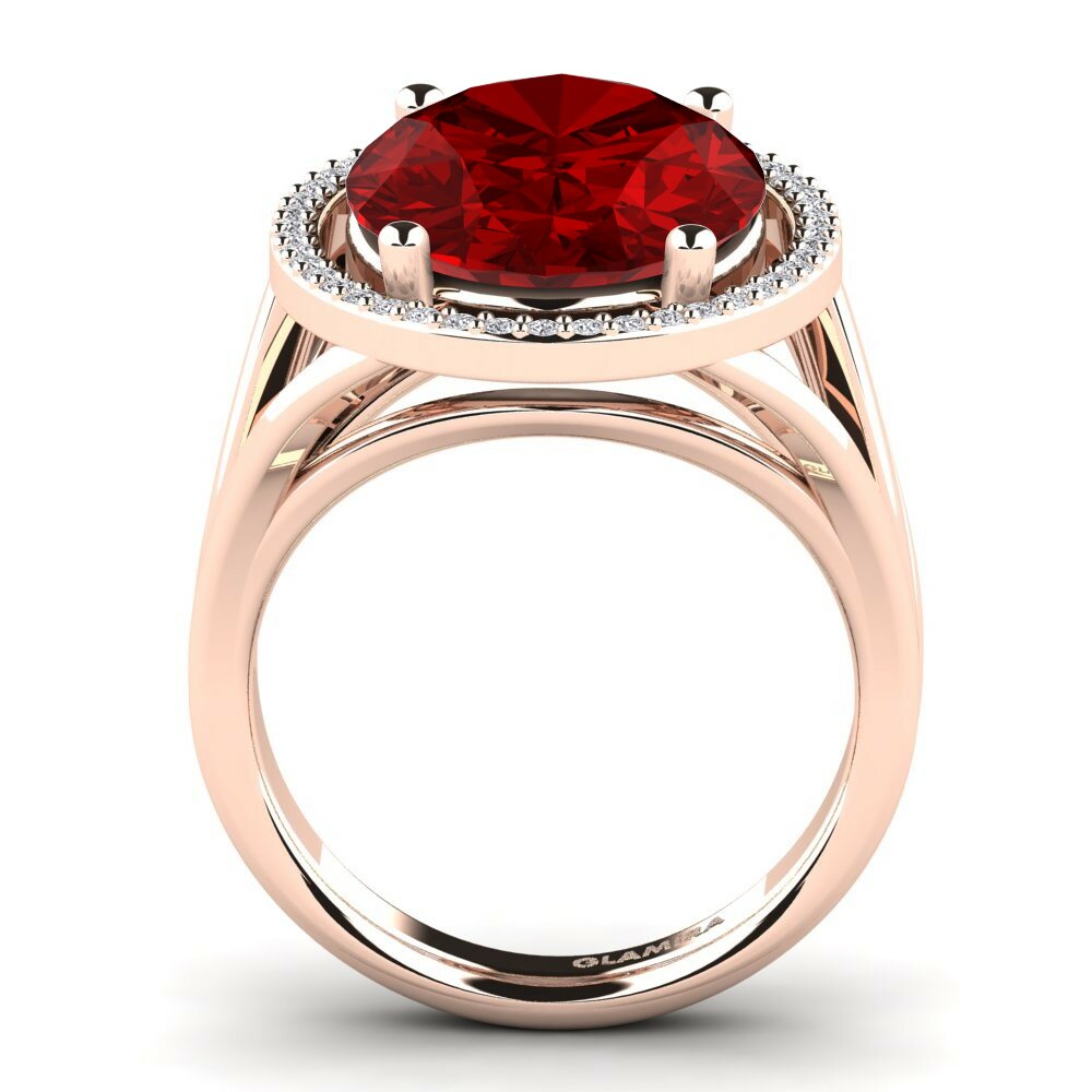 Rubis (créé en laboratoire) Bague Lucile