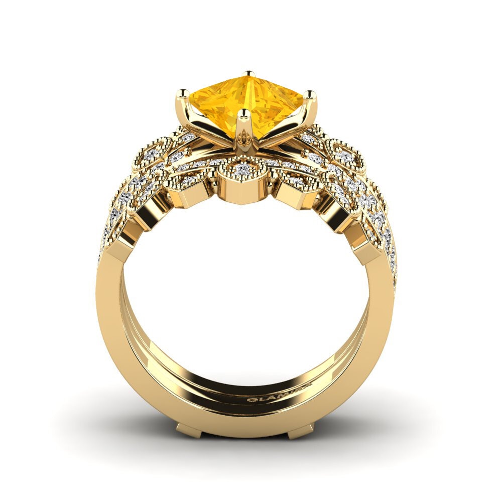 Citrine Ring Luditt SET