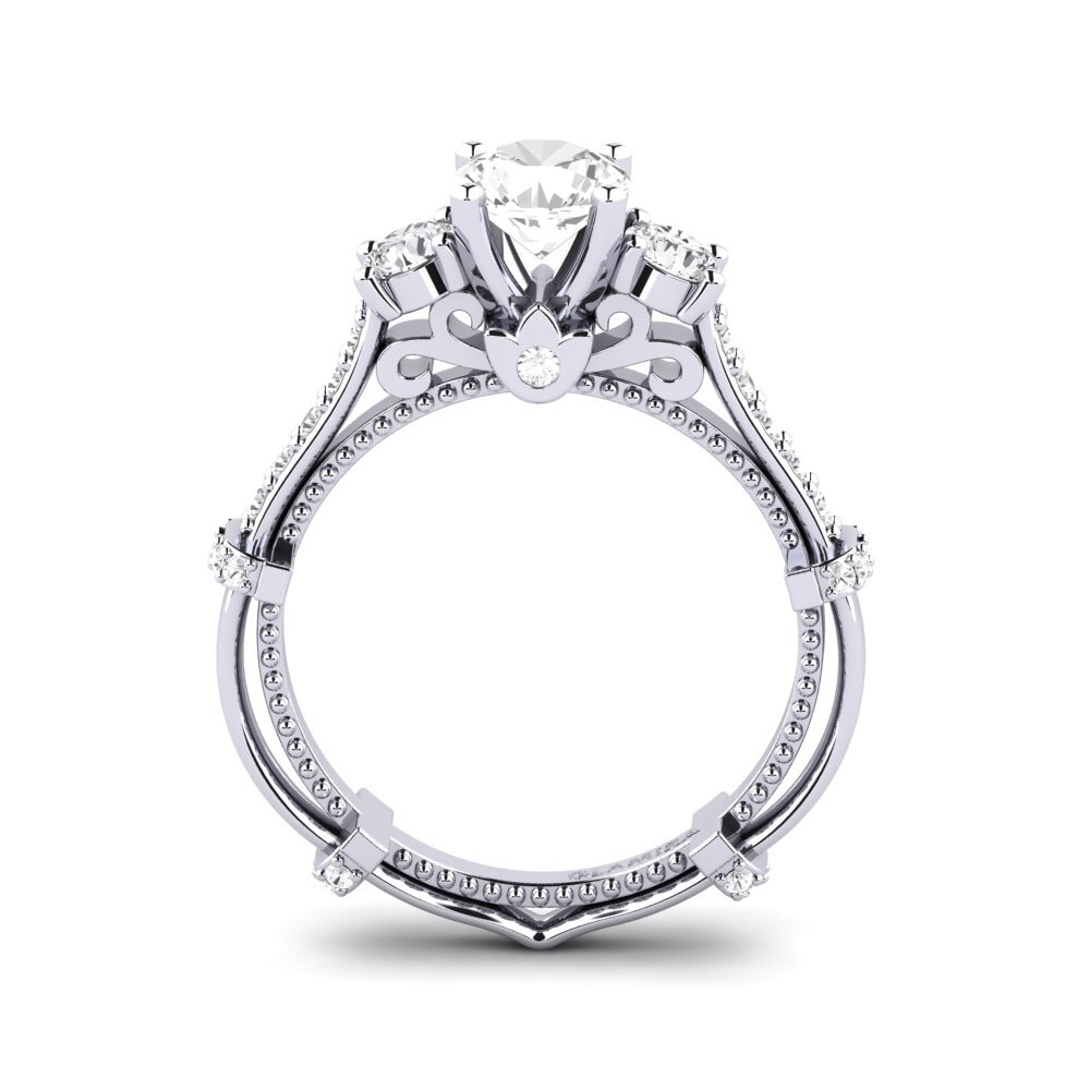 Zafiro blanco Anillo de compromiso Luisetta