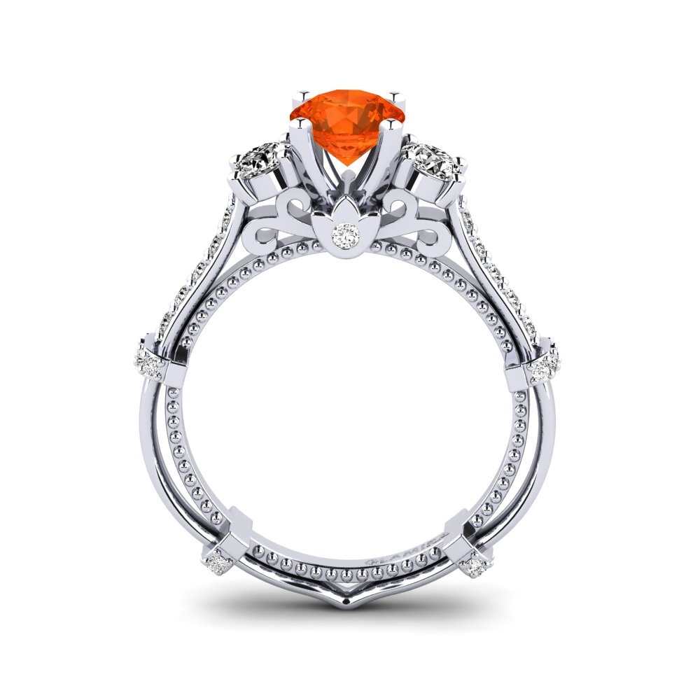 Ópalo Fuego Anillo de compromiso Luisetta
