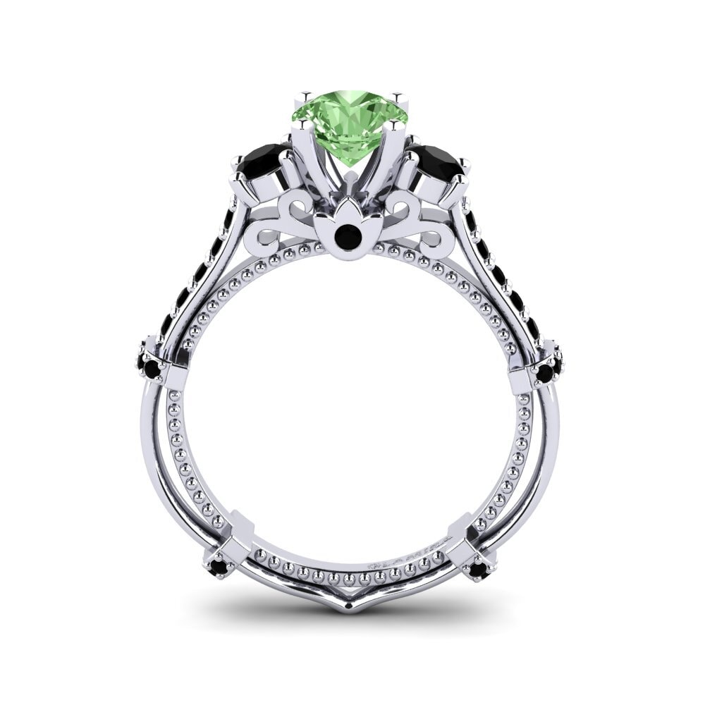 Green Diamond Engagement Ring Luisetta