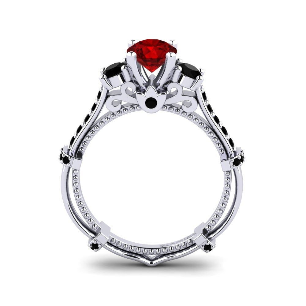 Ruby (Lab Created) Engagement Ring Luisetta