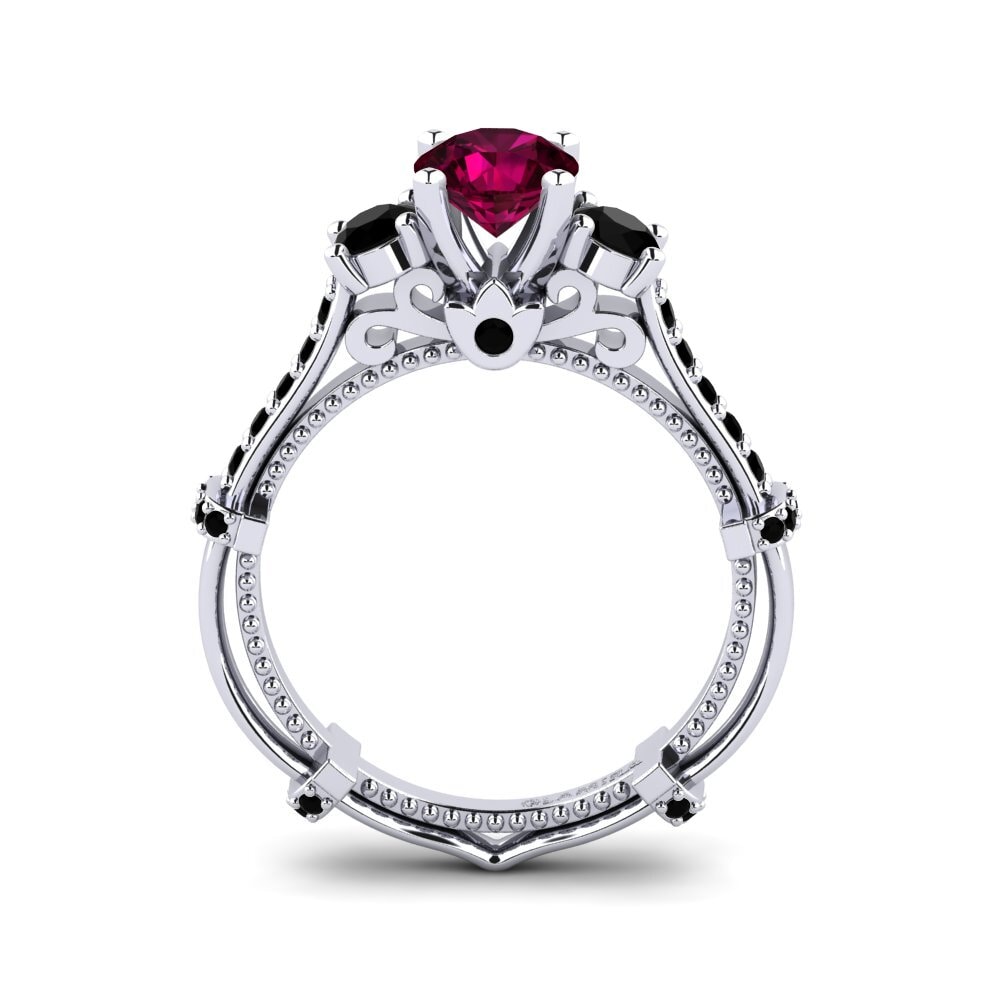 Rhodolite Garnet Engagement Ring Luisetta