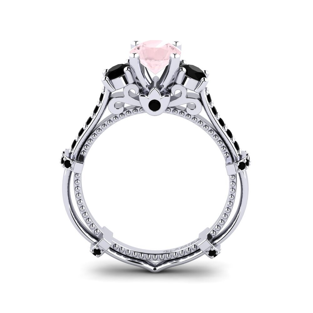 Rose Quartz Engagement Ring Luisetta