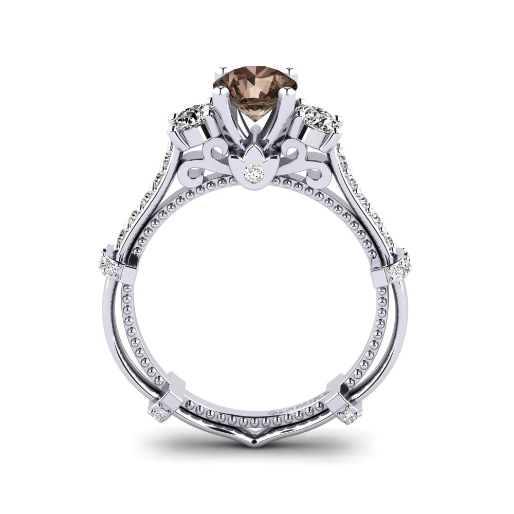 Smoky Quartz Engagement Ring Luisetta