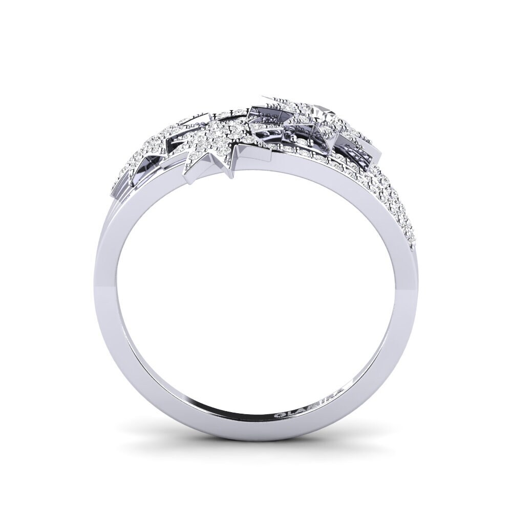 Zafiro blanco Anillo Luminosa