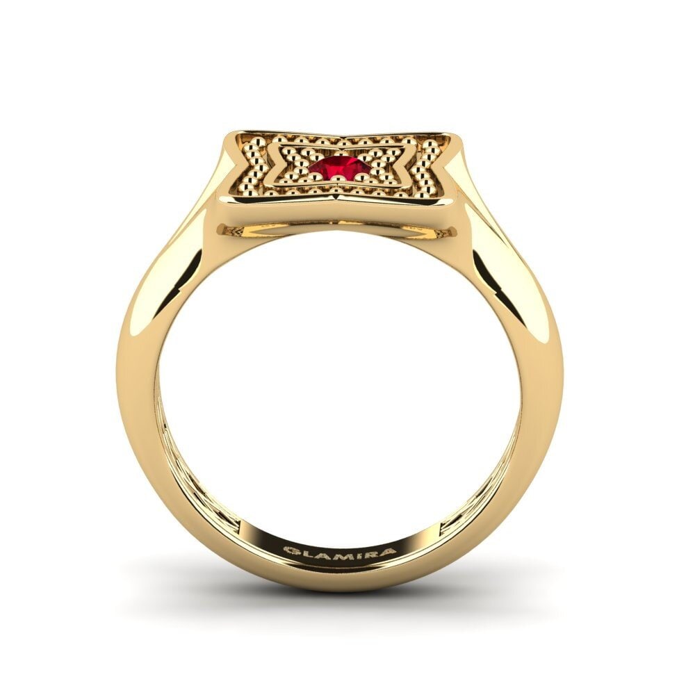 Red Zirconia Pinky Ring Lunied