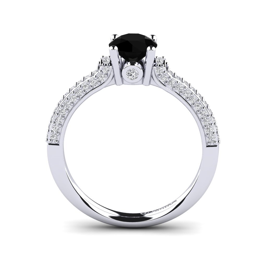 Black Diamond Engagement Ring Lurette