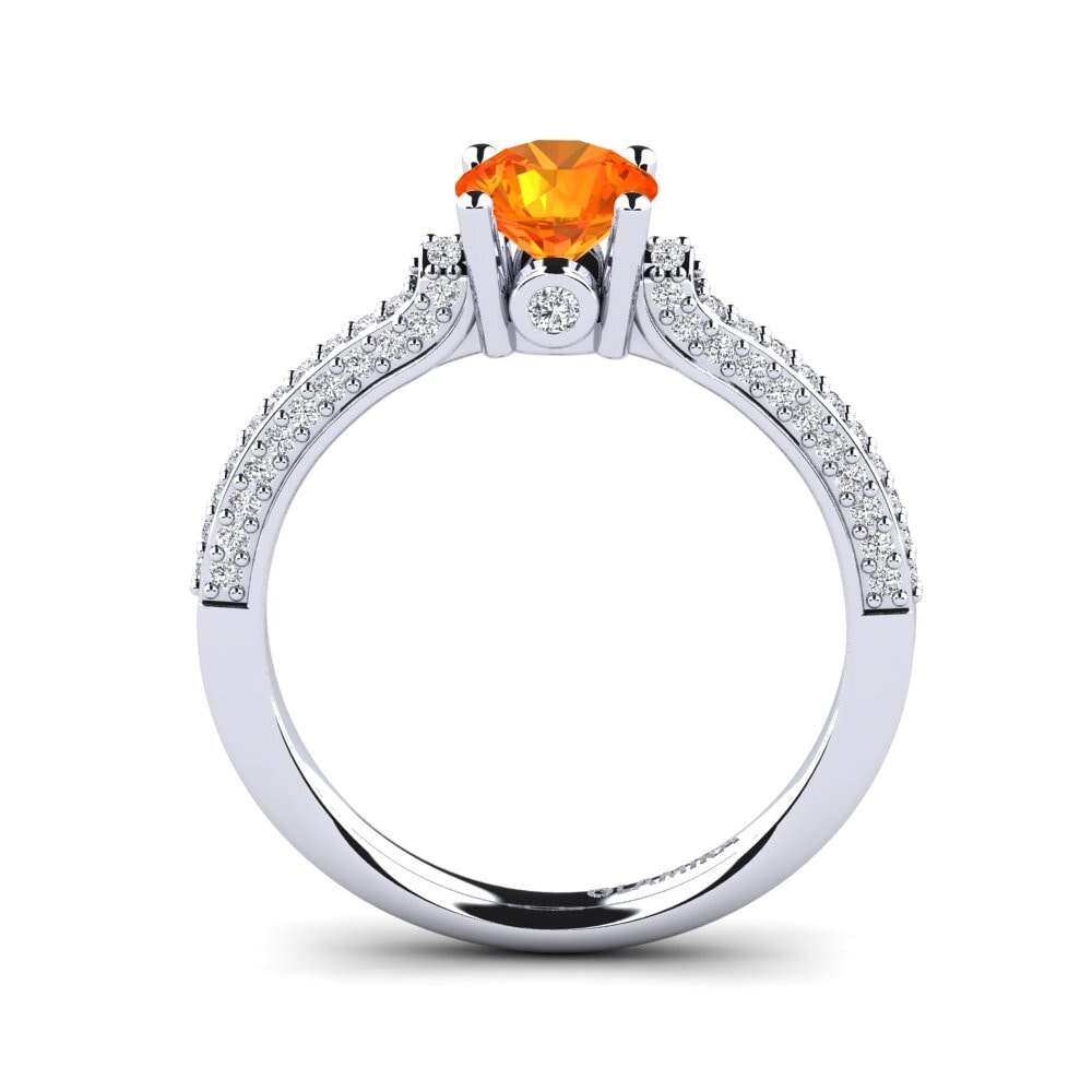 Zafiro Naranja Anillo de compromiso Lurette