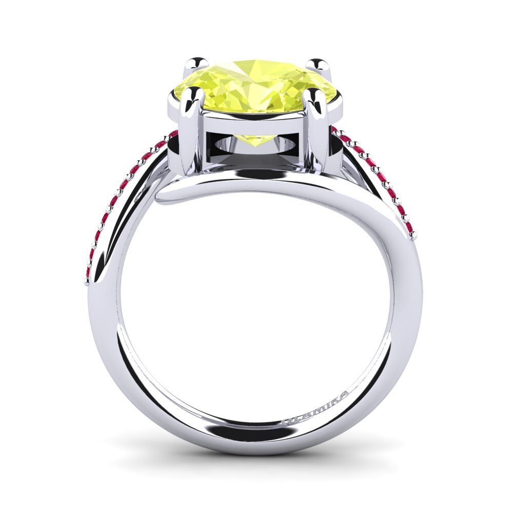 Lemon Quartz Engagement Ring Lutessa